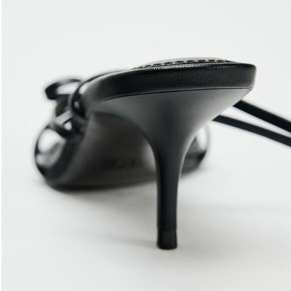 ZARA TIED HEELED SANDALS - Picture 7 of 8